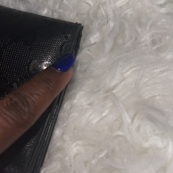 GUCCI VINTAGE CRYSTAL GUCCISSIMA GG INTERLOCKING PVC LEATHER LONG WALLET ITALY - Picture 15 of 17